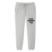 District Women's V.I.T. Fleece Sweatpant, Light Heather Grey, Front view, Mockup