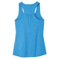 District Women's V.I.T. Racerback Tank, Heathered Bright Turquoise, Back view