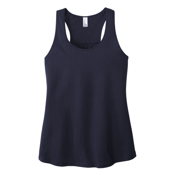 District Women's V.I.T. Racerback Tank, New Navy, Front view