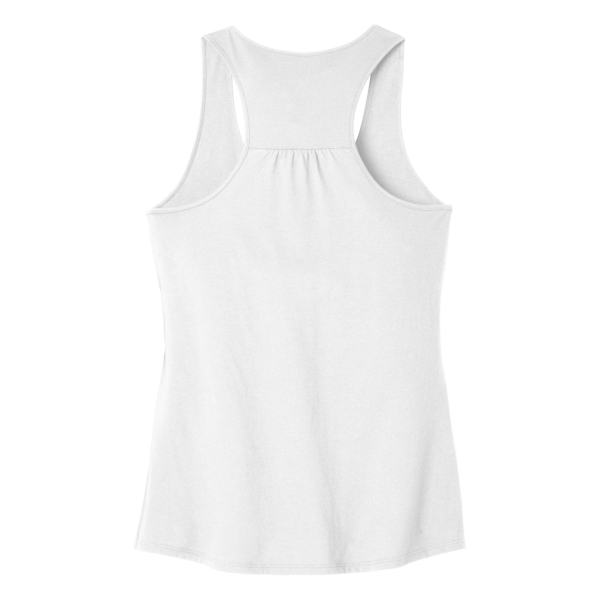 District Women's V.I.T. Racerback Tank, White, Back view