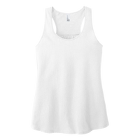 District Women's V.I.T. Racerback Tank, White, Front view
