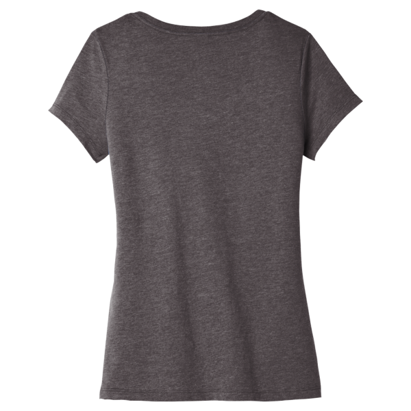 District Women's Very Important Tee ® V Neck, Heathered Charcoal, Back view