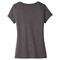 District Women's Very Important Tee ® V Neck, Heathered Charcoal, Back view