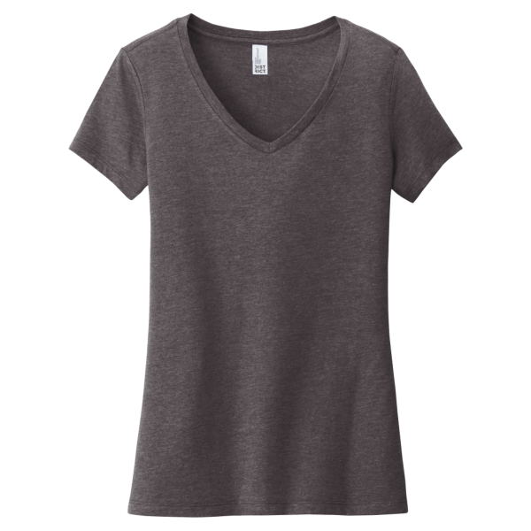 District Women's Very Important Tee ® V Neck, Heathered Charcoal, Front view