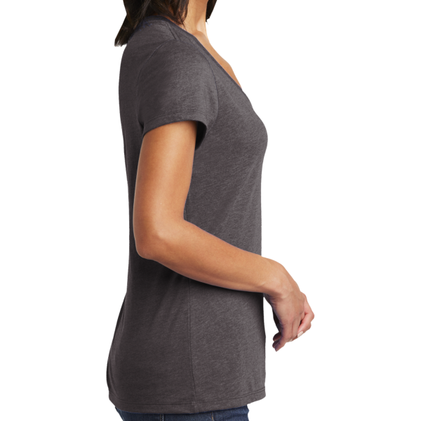 District Women's Very Important Tee ® V Neck, Heathered Charcoal, Right Sleeve view