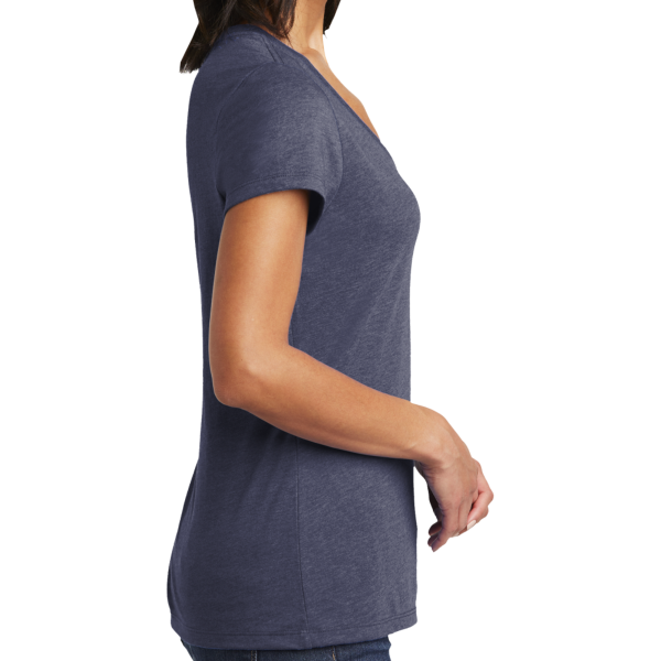 District Women's Very Important Tee ® V Neck, Heathered Navy, Right Sleeve view