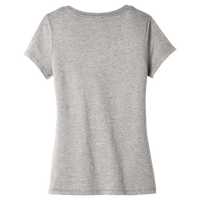 District Women's Very Important Tee ® V Neck, Light Heather Grey, Back view