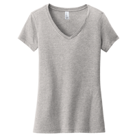District Women's Very Important Tee ® V Neck, Light Heather Grey, Front view