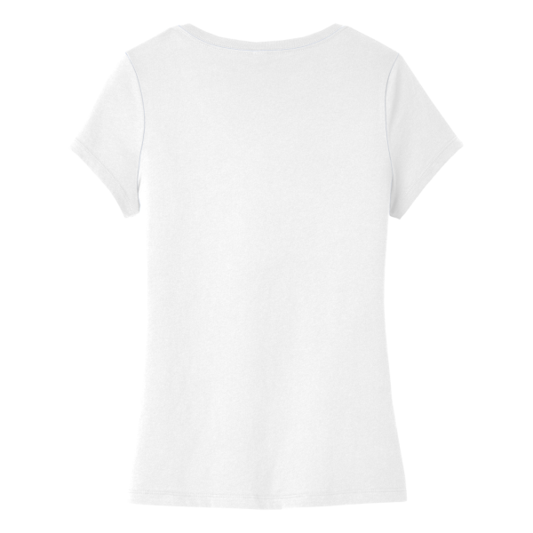 District Women's Very Important Tee ® V Neck, White, Back view