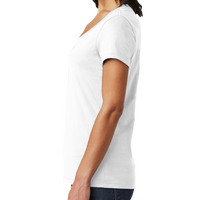 District Women's Very Important Tee ® V Neck, White, Left Sleeve view