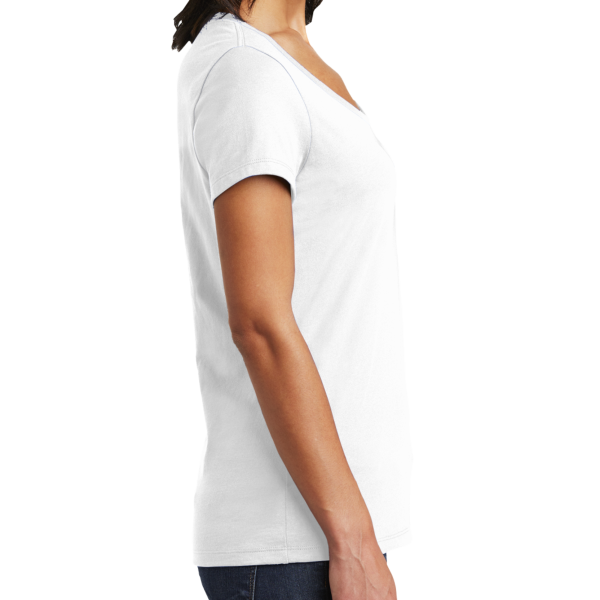 District Women's Very Important Tee ® V Neck, White, Right Sleeve view