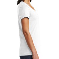 District Women's Very Important Tee ® V Neck, White, Right Sleeve view