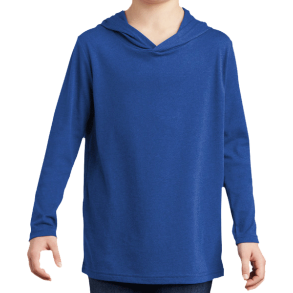 District Youth Perfect Tri ® Long Sleeve Hoodie, Deep Royal, Front view