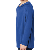 District Youth Perfect Tri ® Long Sleeve Hoodie, Deep Royal, Left Sleeve view