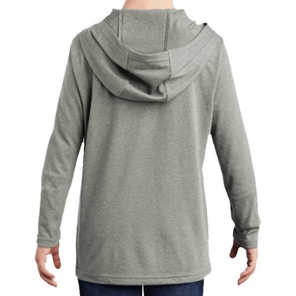 District Youth Perfect Tri ® Long Sleeve Hoodie, Grey Frost, Back view
