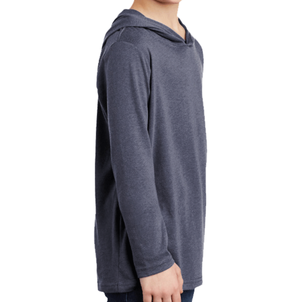 District Youth Perfect Tri ® Long Sleeve Hoodie, Navy Frost, Right Sleeve view