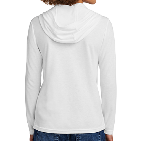 District Youth Perfect Tri ® Long Sleeve Hoodie, White, Back view
