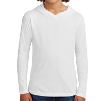 District Youth Perfect Tri ® Long Sleeve Hoodie, White, Front view