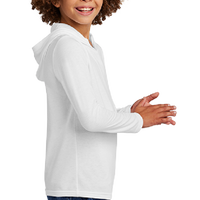 District Youth Perfect Tri ® Long Sleeve Hoodie, White, Right Sleeve view