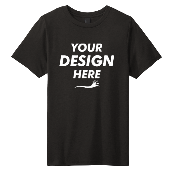 District Youth Perfect Tri ® Tee, Black, Front view, Mockup