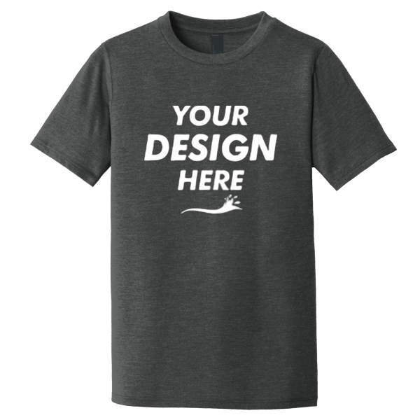 District Youth Perfect Tri ® Tee, Black Frost, Front view, Mockup