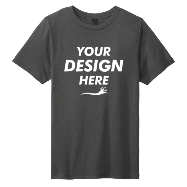 District Youth Perfect Tri ® Tee, Charcoal, Front view, Mockup