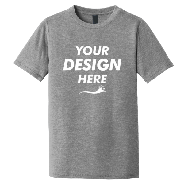 District Youth Perfect Tri ® Tee, Grey Frost, Front view, Mockup