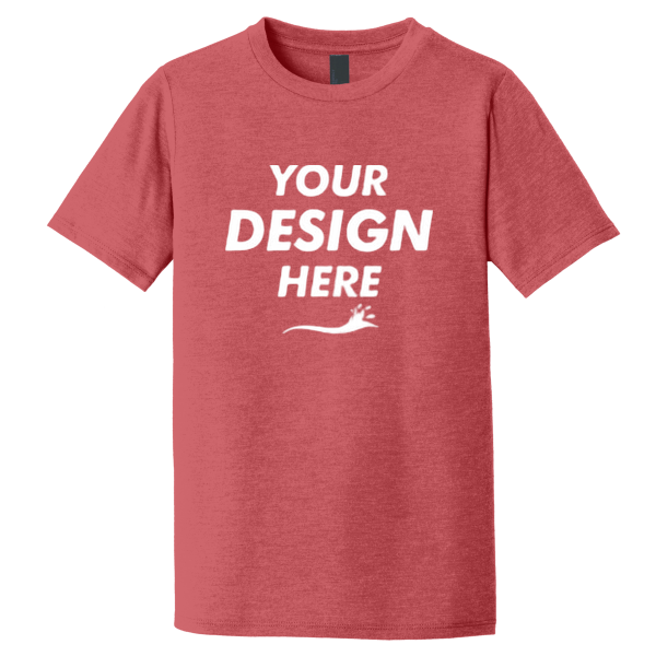 District Youth Perfect Tri ® Tee, Red Frost, Front view, Mockup
