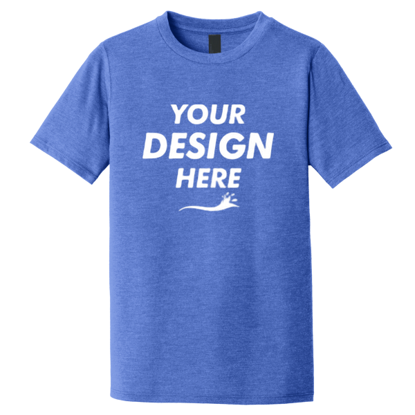 District Youth Perfect Tri ® Tee, Royal Frost, Front view, Mockup