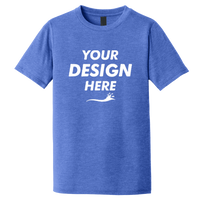 District Youth Perfect Tri ® Tee, Royal Frost, Front view, Mockup