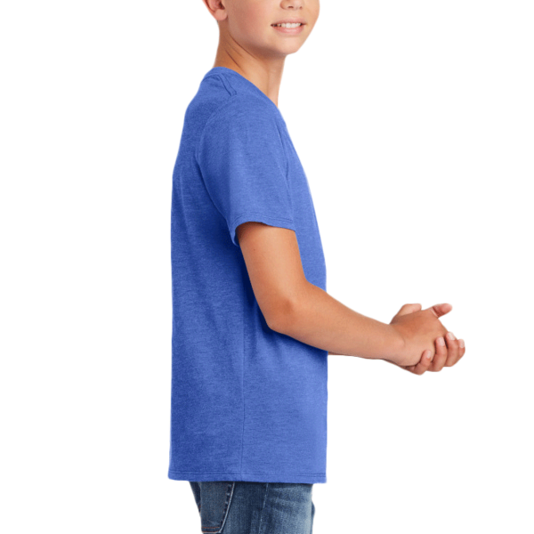 District Youth Perfect Tri ® Tee, Royal Frost, Right Sleeve view