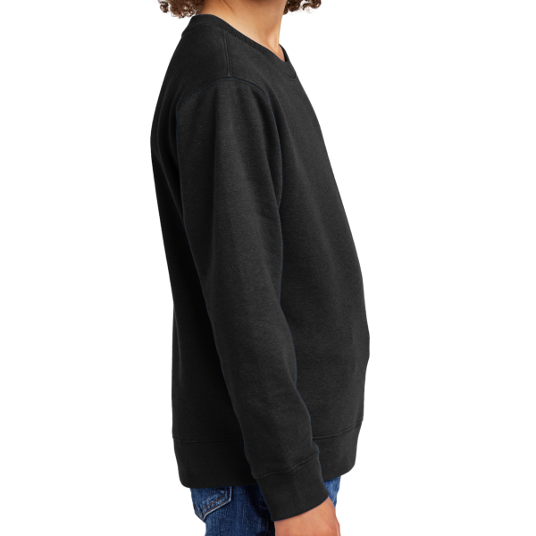 District Youth V.I.T. Fleece Crew, Black, Right Sleeve view