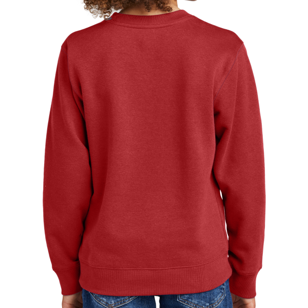 District Youth V.I.T. Fleece Crew, Classic Red, Back view
