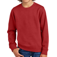 District Youth V.I.T. Fleece Crew, Classic Red, Front view