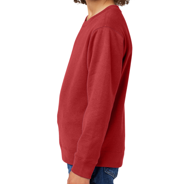 District Youth V.I.T. Fleece Crew, Classic Red, Left Sleeve view