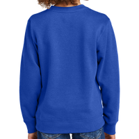 District Youth V.I.T. Fleece Crew, Deep Royal, Back view