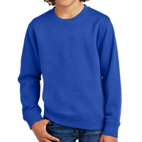 District Youth V.I.T. Fleece Crew, Deep Royal, Front view