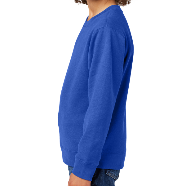 District Youth V.I.T. Fleece Crew, Deep Royal, Left Sleeve view