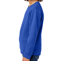 District Youth V.I.T. Fleece Crew, Deep Royal, Left Sleeve view