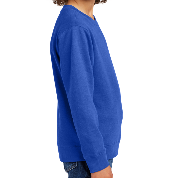 District Youth V.I.T. Fleece Crew, Deep Royal, Right Sleeve view