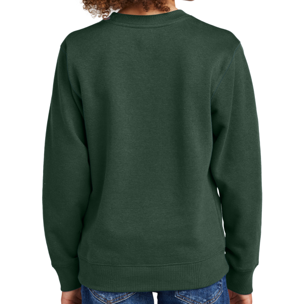 District Youth V.I.T. Fleece Crew, Forest Green, Back view