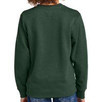 District Youth V.I.T. Fleece Crew, Forest Green, Back view
