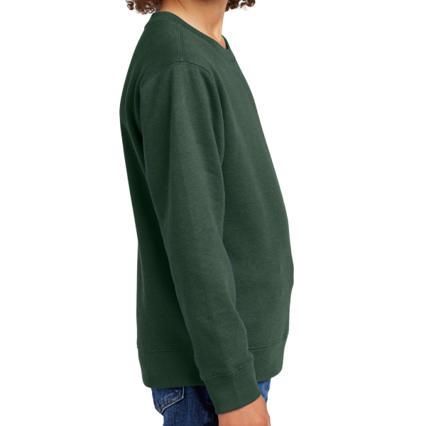 District Youth V.I.T. Fleece Crew, Forest Green, Right Sleeve view