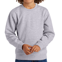 District Youth V.I.T. Fleece Crew, Light Heather Grey, Front view