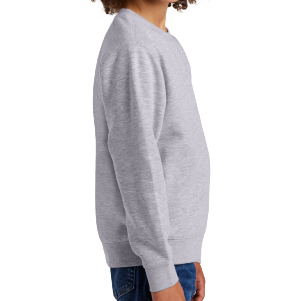 District Youth V.I.T. Fleece Crew, Light Heather Grey, Right Sleeve view