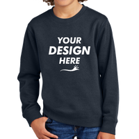 District Youth V.I.T. Fleece Crew, New Navy, Front view, Mockup