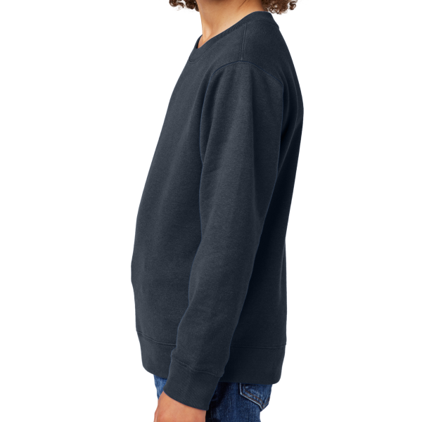 District Youth V.I.T. Fleece Crew, New Navy, Left Sleeve view