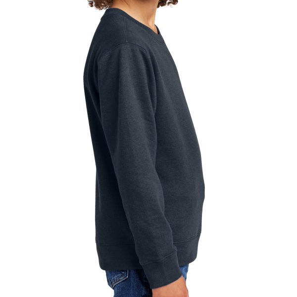 District Youth V.I.T. Fleece Crew, New Navy, Right Sleeve view