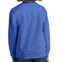 District Youth V.I.T. Fleece Crew, Royal Frost, Back view