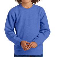 District Youth V.I.T. Fleece Crew, Royal Frost, Front view